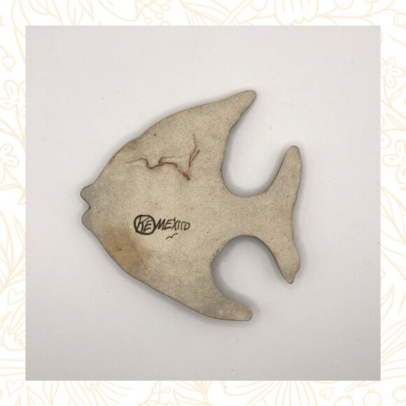 Ceramic Tonala Ken Edwards Fish Wall Decorations Hand-Painted in Mexico - Picture 2 of 2